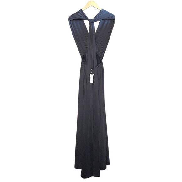 NWT Choies Gray Sleeveless Maxi Wrap Long Dress Size S Open Back Cocktail Party - Picture 5 of 11
